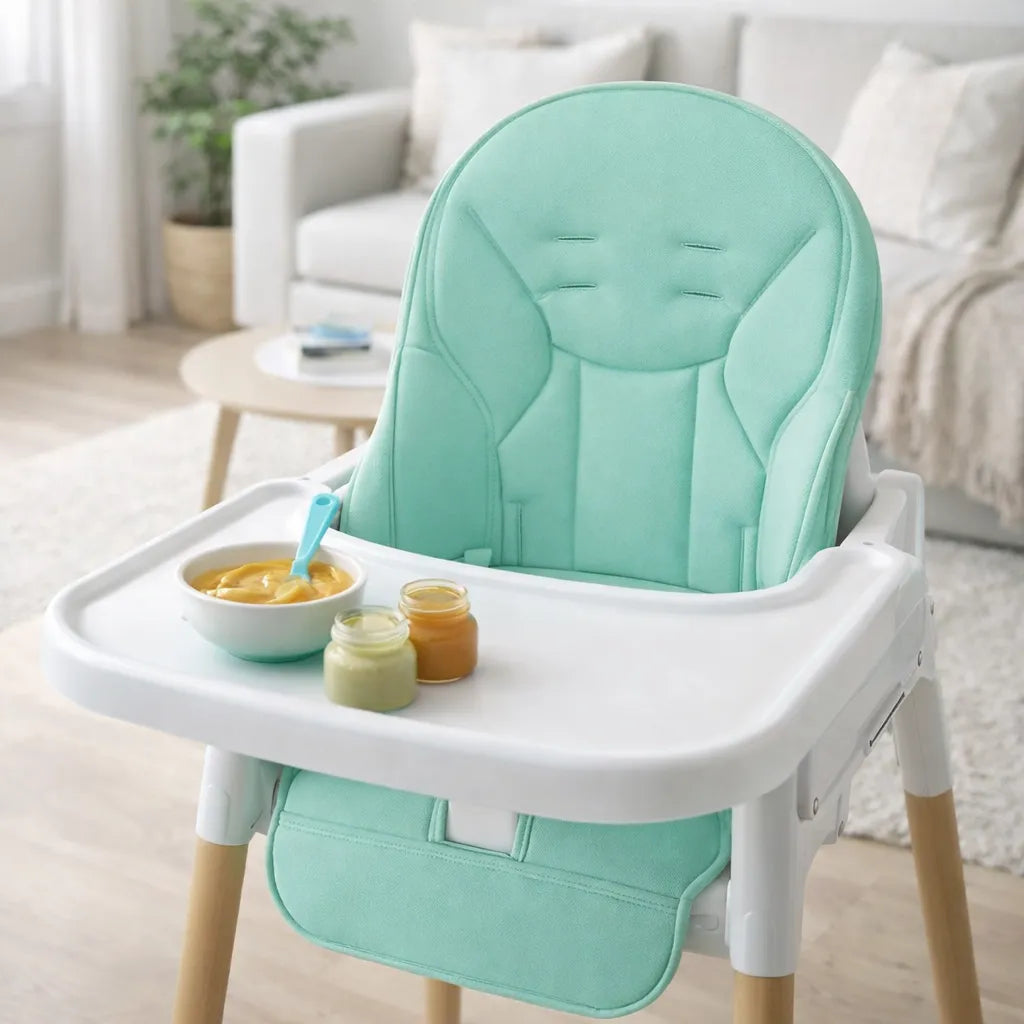 Coussin pour chaise haute compatible harnais 5 points