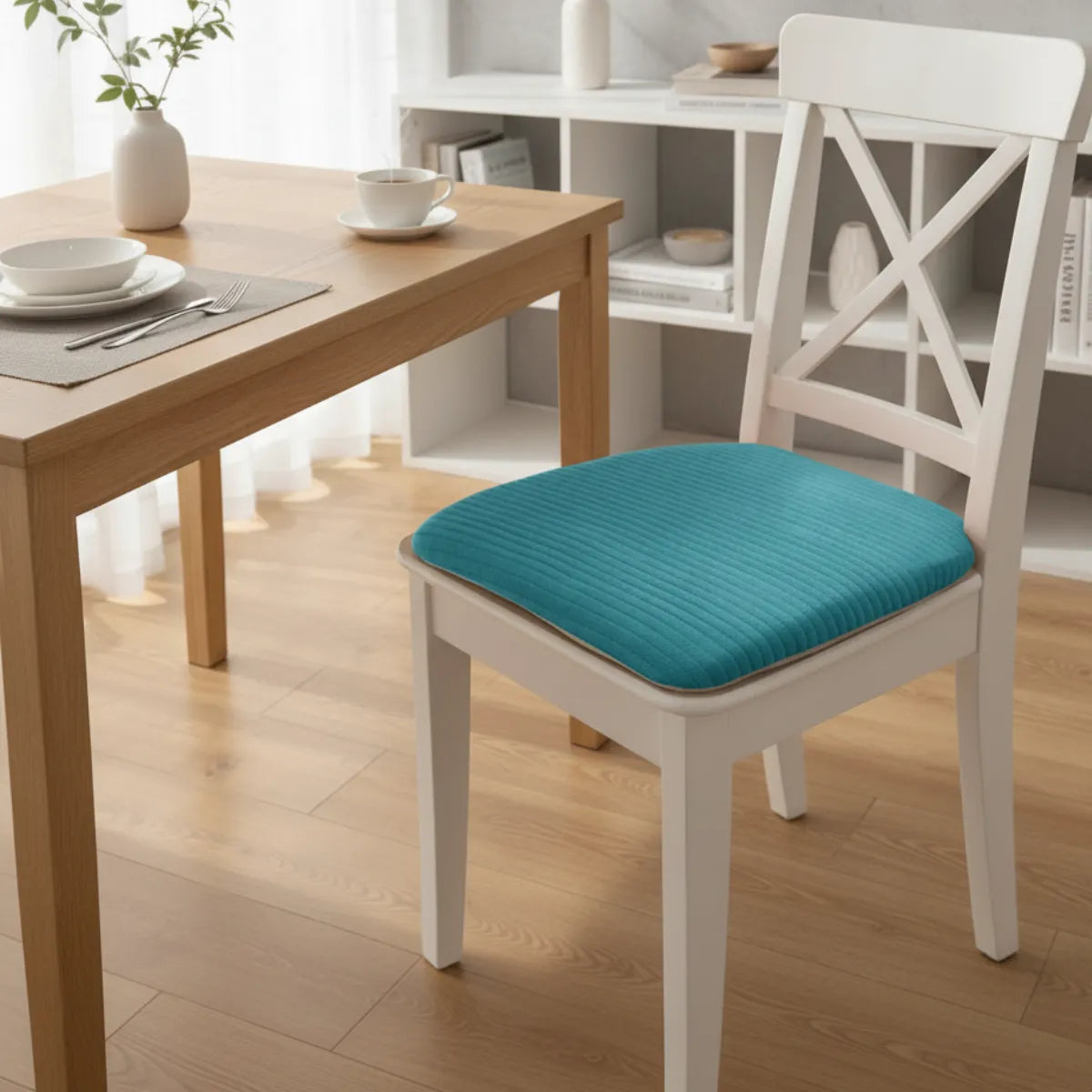 Coussin de chaise chenille côtelée